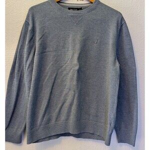 Nautica Heather Gray Crew Neck Pullover Sweater XL Men's Long Sleeves (321m)